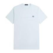 Katoenen Logo T-Shirt Laurierkroon Print Fred Perry , Blue , Heren