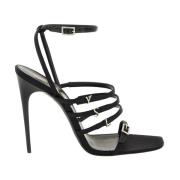 High Heel Sandals Saint Laurent , Black , Dames