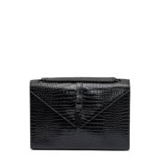 Pre-owned Leather shoulder-bags Yves Saint Laurent Vintage , Black , D...