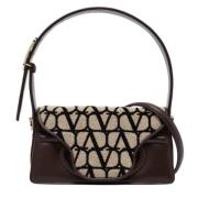 Pre-owned Canvas handbags Valentino Vintage , Brown , Dames