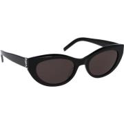 Iconische zonnebril met 2 jaar garantie Saint Laurent , Black , Dames