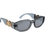 Stijlvolle Spiegel Lens Zonnebril Versace , Gray , Unisex