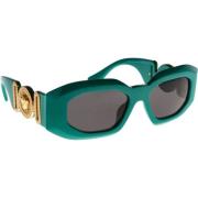 Iconische zonnebril met uniforme lenzen Versace , Green , Unisex