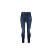 Hoge taille slim jeans Elisabetta Franchi , Blue , Dames