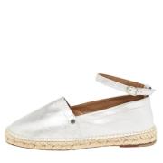 Pre-owned Leather flats Hermès Vintage , Gray , Dames