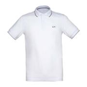 Gestreept Kraag Polo Shirt Wit Sun68 , White , Heren