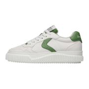 Faux leather sneakers Hybro 03 Woman Voile Blanche , Green , Dames