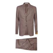 Single Breasted Suits Tagliatore , Brown , Heren