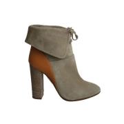 Pre-owned Suede boots Aquazzura Pre-owned , Beige , Dames