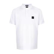 Logo-patch Katoenen Polo Shirt Hugo Boss , White , Heren