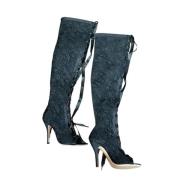 Pre-owned Canvas boots Gianvito Rossi Pre-owned , Black , Dames