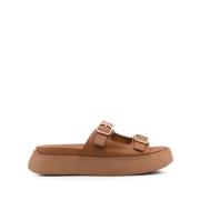 Italiaanse Leren Pegasus Sandalen Santoni , Brown , Dames