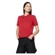 Stijlvolle Polo Piquet Shirt met Rits add , Red , Dames
