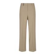 Cropped Trousers Peserico , Brown , Dames