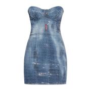 Opgezette jurk Dsquared2 , Blue , Dames