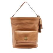 Pre-owned Leather handbags Coach Pre-owned , Beige , Dames