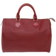 Pre-owned Leather louis-vuitton-bags Louis Vuitton Vintage , Red , Dam...