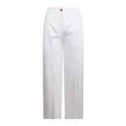 Wide Trousers Patou , White , Dames