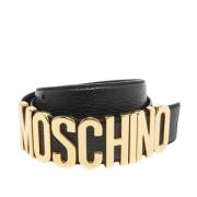 Pre-owned Leather belts Moschino Pre-Owned , Black , Dames