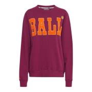 Magenta Geborduurde Sweatshirt Ball , Red , Dames