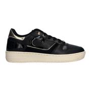 Zwarte Low Lux Sneaker met Gouden Accents Cruyff , Black , Dames