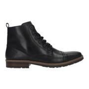 Comfortabele zwarte veterschoenen voor heren Rieker , Black , Heren