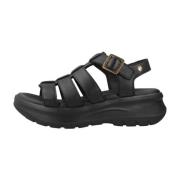 Stijlvolle Platte Sandalen Panama Jack , Black , Dames