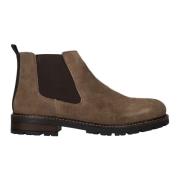 Taupe Suède Chelsea Boot voor Heren Rieker , Beige , Heren