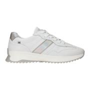 Sportieve witte sneaker met metallic accenten Rieker , White , Dames