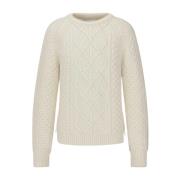 Stijlvolle Ivory Crewneck Gebreide trui Dior , Beige , Heren