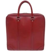 Pre-owned Leather briefcases Louis Vuitton Vintage , Red , Dames