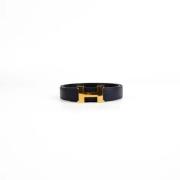 Pre-owned Leather belts Hermès Vintage , Black , Dames