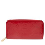 Pre-owned Leather wallets Louis Vuitton Vintage , Red , Dames