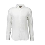 Witte Linnen Slim Fit Overhemd Xacus , White , Heren