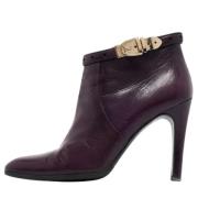 Pre-owned Leather boots Gucci Vintage , Purple , Dames