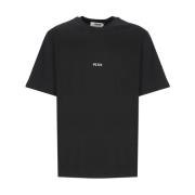 T-Shirts Msgm , Black , Heren