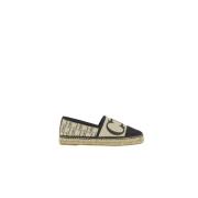 Beige en Bruine Canvas Espadrilles met CH Initialen Carolina Herrera ,...