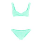 Twisted Chest Bikini Set Hunza G , Green , Dames