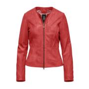 Leather Jackets BomBoogie , Red , Dames