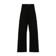 Wide Trousers Rick Owens , Black , Heren