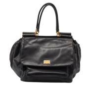 Pre-owned Leather totes Dolce & Gabbana Pre-owned , Black , Dames