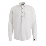 Gestructureerd Overhemd Lange Mouw Dobby Cast Iron , White , Heren