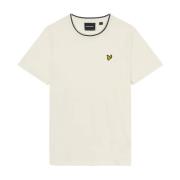 T-Shirt- L&S Tripped S/S R-N Lyle & Scott , Beige , Heren