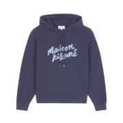 Oversized hoodie met iconisch logo Maison Kitsuné , Blue , Heren