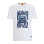 Oranje Tucan Grafisch T-shirt Hugo Boss , White , Heren
