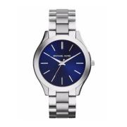 Runway Slim Blauwe Wijzerplaat RVS Quartz Horloge Michael Kors , Gray ...