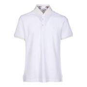 Wit Bloemen Polo Shirt Katoen Pique Etro , White , Heren