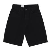 Zwarte Landon Short Streetwear Jeans Carhartt Wip , Black , Heren