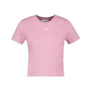 Baby Fox Patch Katoen T-Shirt - Roze Maison Kitsuné , Pink , Dames