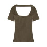 T-Shirts Courrèges , Brown , Dames